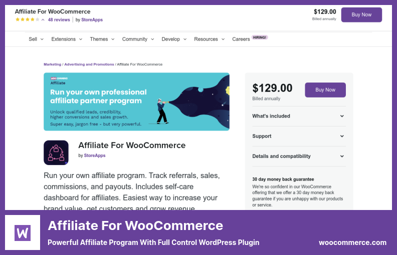 Affiliate for WooCommerce Plugin - Programme d'affiliation puissant avec un plugin WordPress de contrôle total