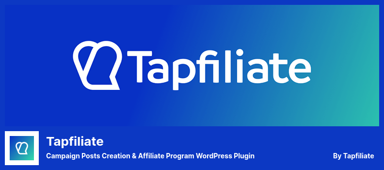 Plugin Tapfiliate - Plugin WordPress per la creazione di post della campagna e il programma di affiliazione