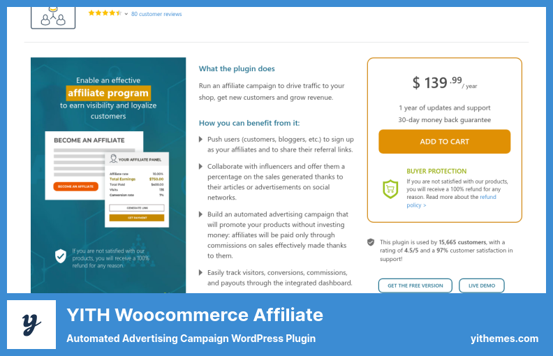 Plugin d'affiliation YITH Woocommerce - Plugin WordPress de campagne publicitaire automatisée