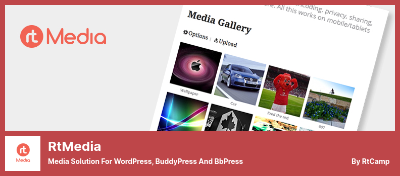 Plugin rtMedia - Soluzione multimediale per WordPress, BuddyPress e bbPress