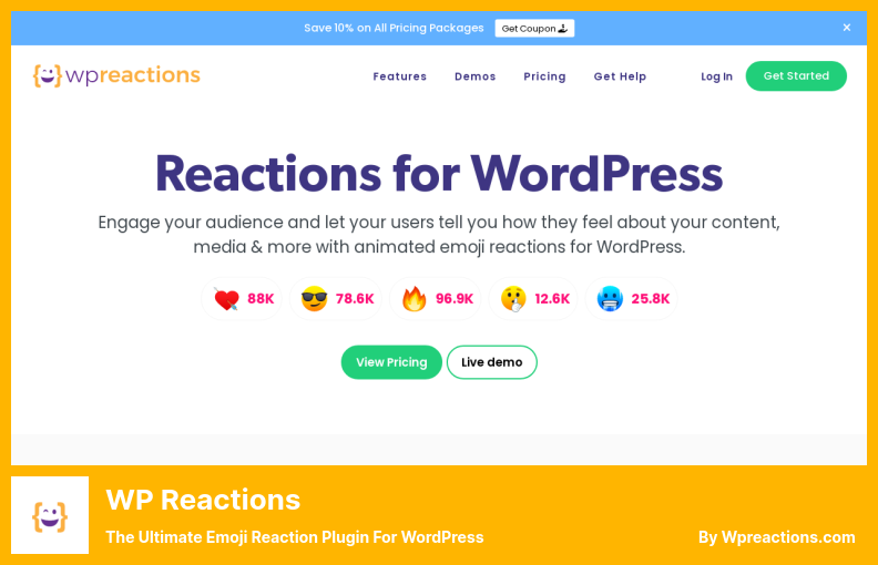 ปลั๊กอินปฏิกิริยา WP - ปลั๊กอินปฏิกิริยาอีโมจิขั้นสูงสำหรับ WordPress