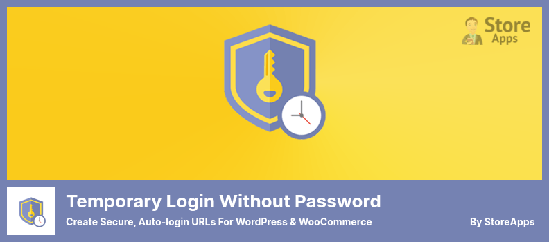 Login temporário sem plug-in de senha - Crie URLs seguros e de login automático para WordPress e WooCommerce