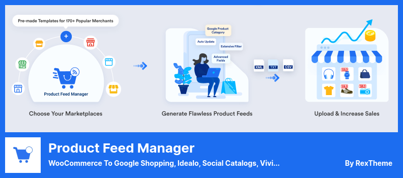 Plugin Product Feed Manager - WooCommerce la Cumpărături Google, Idealo, Cataloage sociale, Vivino și altele