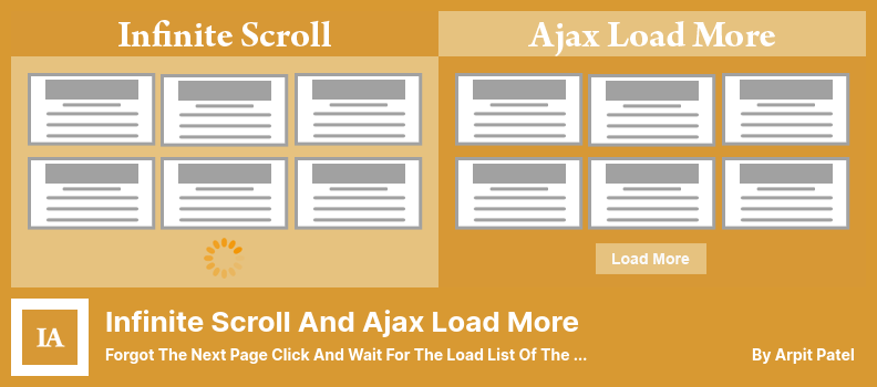 Infinite Scroll și Ajax Load More Plugin - Am uitat următoarea pagină Faceți clic și așteptați lista de încărcare a postărilor