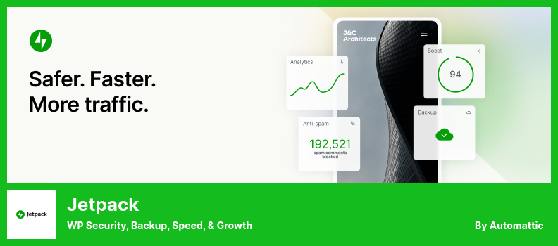 Jetpackプラグイン-WPのセキュリティ、バックアップ、速度、成長