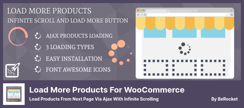 โหลดผลิตภัณฑ์เพิ่มเติมสำหรับปลั๊กอิน WooCommerce - โหลดผลิตภัณฑ์จากหน้าถัดไปผ่าน Ajax ด้วย Infinite Scrolling