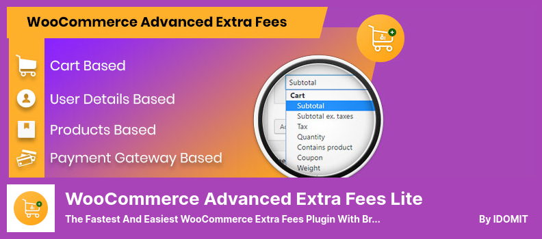 WooCommerce Advanced Extra Fees Lite 插件 - 具有突破性性能的最快和最简单的 WooCommerce 额外费用插件