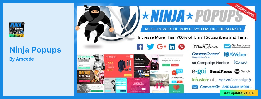 Plugin Ninja Popups - un plugin Popup pour WordPress