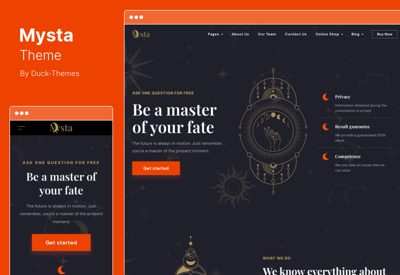 Mysta Theme - Astrologie Numerologie WordPress Theme