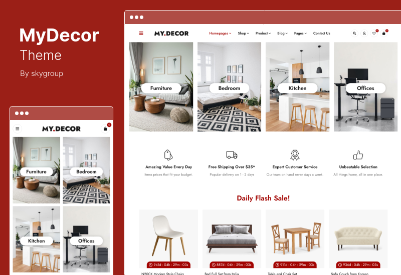 MyDecor Theme - Тема Elementor WooCommerce WordPress