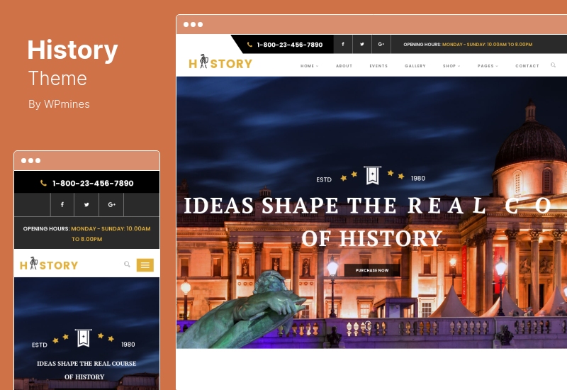 History Theme - Тема WordPress для музеев и выставок