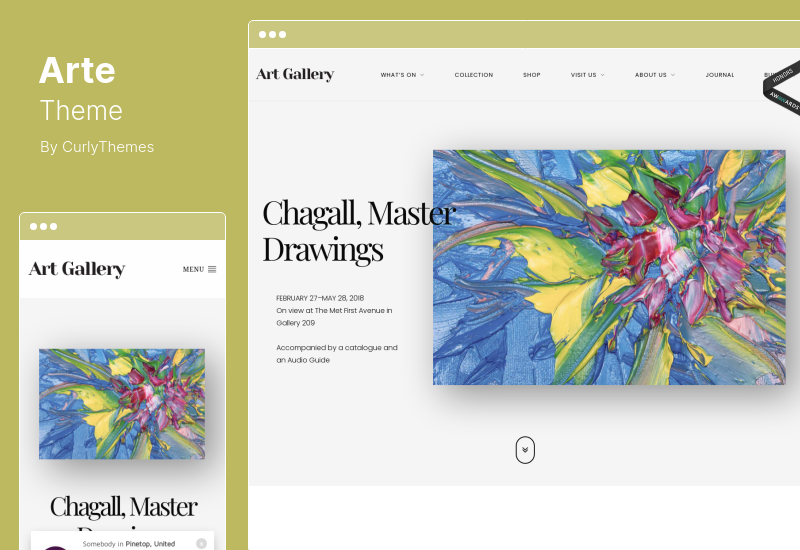 Arte Theme - Galeri Seni WordPress Theme