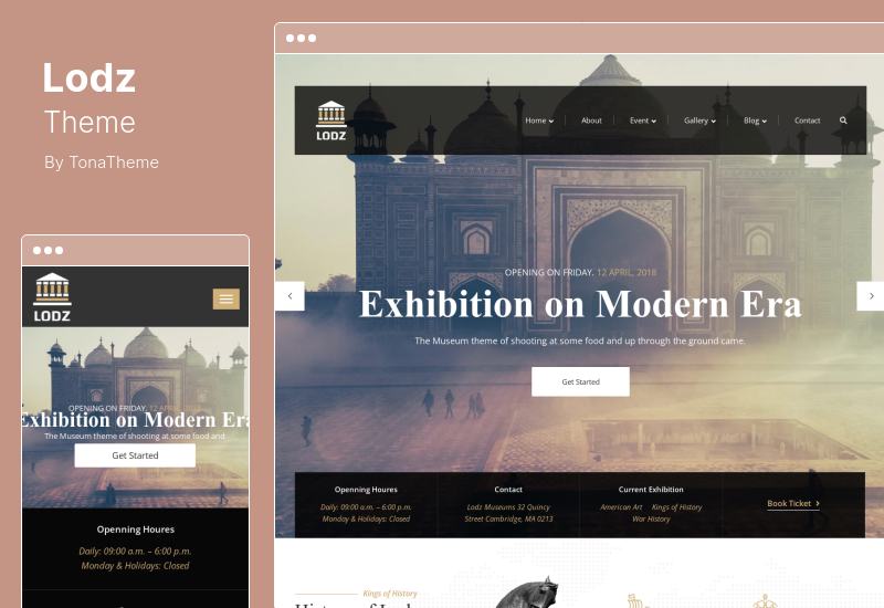 Tema de Lodz - Tema de WordPress para exposición de museos