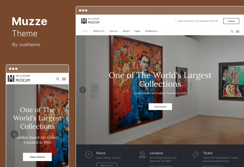 Muzze-Thema - Museums-Kunstgalerie-Ausstellung WordPress-Theme