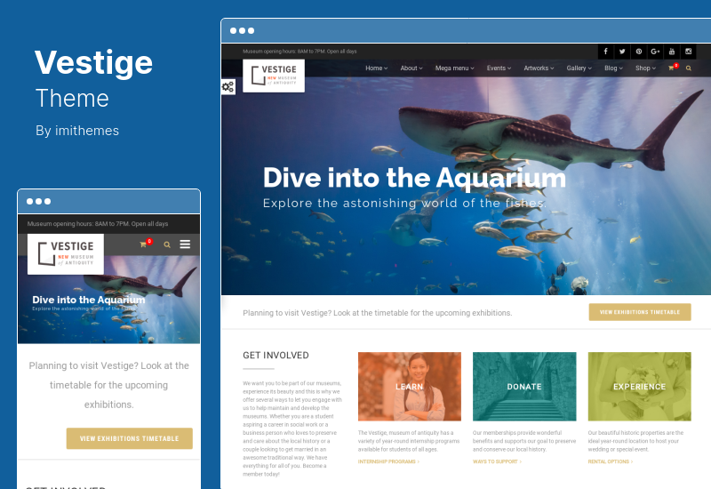 Vestige Theme – Responsives WordPress-Theme für Museen