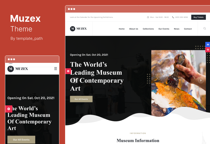 Tema Muzex - Tema WordPress Museum RTL