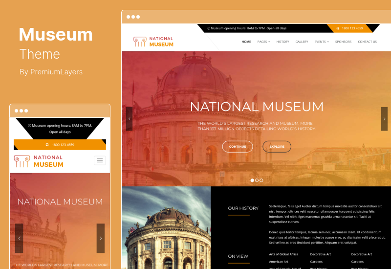 Tema del museo - Tema de WordPress adaptable