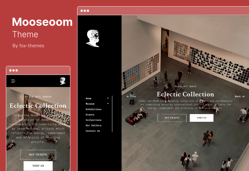 Mooseoom Teması - Sanat Galerisi, Müze Sergisi WordPress Teması