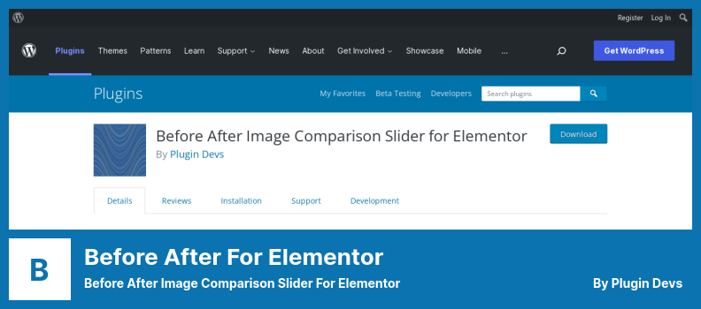 Avant Après pour Elementor Plugin - Avant Après Curseur de comparaison d'images pour Elementor