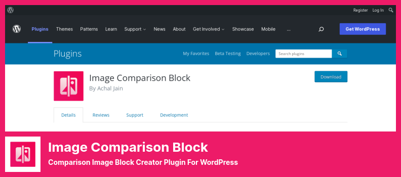 圖像比較塊插件 - WordPress 的比較圖像塊創建器插件