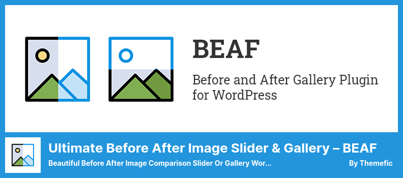 ตัวเลื่อนและแกลเลอรีรูปภาพ Ultimate Before After – ปลั๊กอิน BEAF - ตัวเลื่อนเปรียบเทียบรูปภาพสวยก่อนหลังหรือแกลเลอรี WordPress Plugin