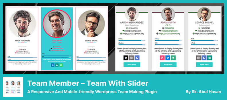 สมาชิกในทีม – ทีมที่มีปลั๊กอิน Slider - ทีมงาน WordPress ที่ตอบสนองและเป็นมิตรกับอุปกรณ์เคลื่อนที่