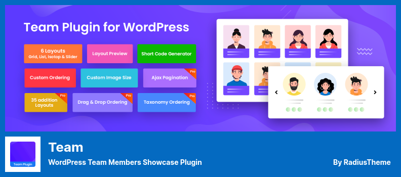 Team Plugin — Плагин демонстрации участников команды WordPress