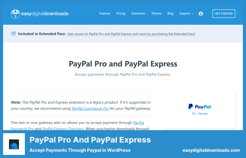 PayPal Pro 和 PayPal Express 插件 - 在 WordPress 中通过 Paypal 接受付款