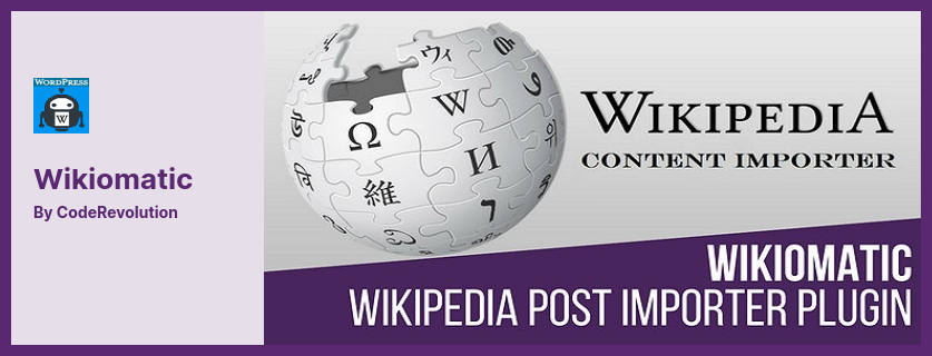 Plugin Wikiomatic - Plugin Gerador Automático de Post para WordPress