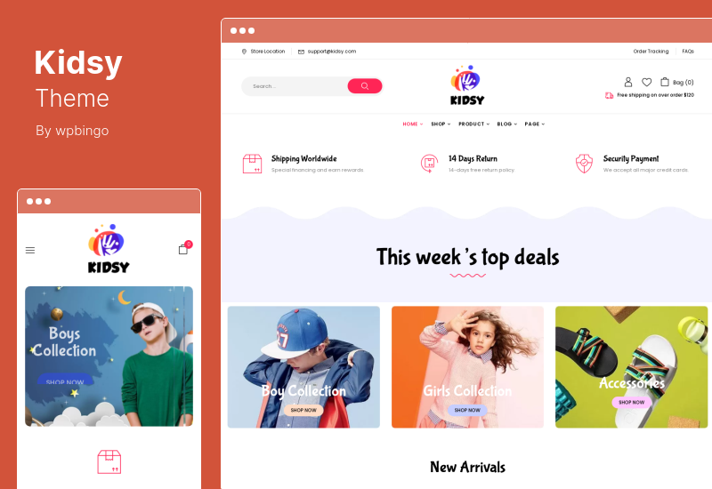 Kidsy Theme - Детский магазин и Детский магазин WooCommerce Theme