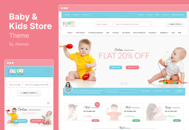 Tema Toko Bayi & Anak - Tema Woocommerce Toko Bayi & Anak-Anak