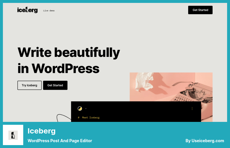 Plugin Iceberg - Editor de postagem e página do WordPress