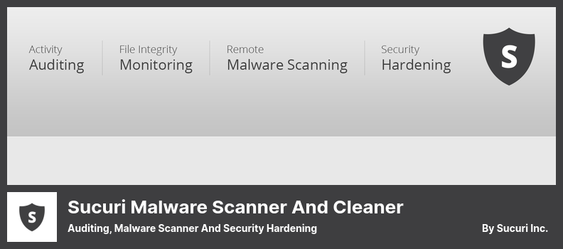 Sucuri Malware Scanner and Cleaner Plugin - Auditoria, Malware Scanner e Security Hardening