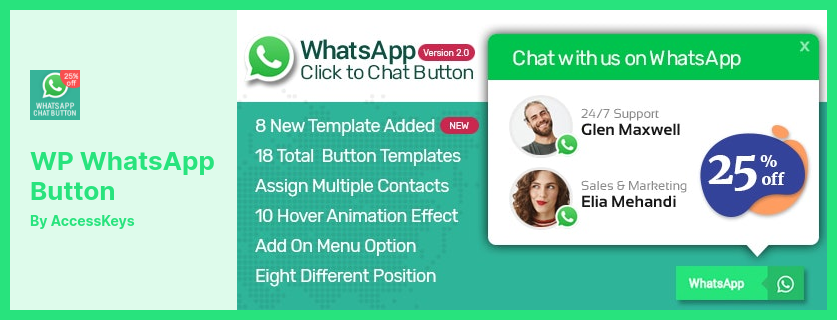 WP WhatsApp Button Plugin - ein Premium WhatsApp Button Plugin für WordPress