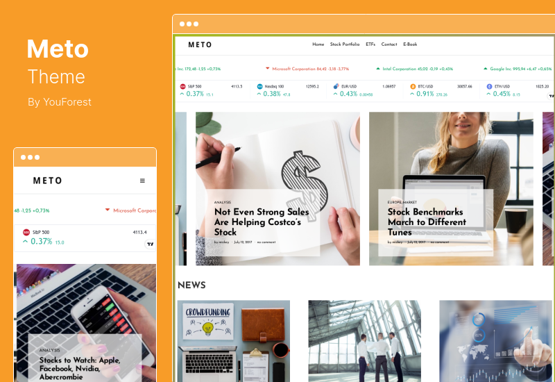 Tema Meto - Dirancang untuk Investor, Ekonom Pedagang Tema WordPress