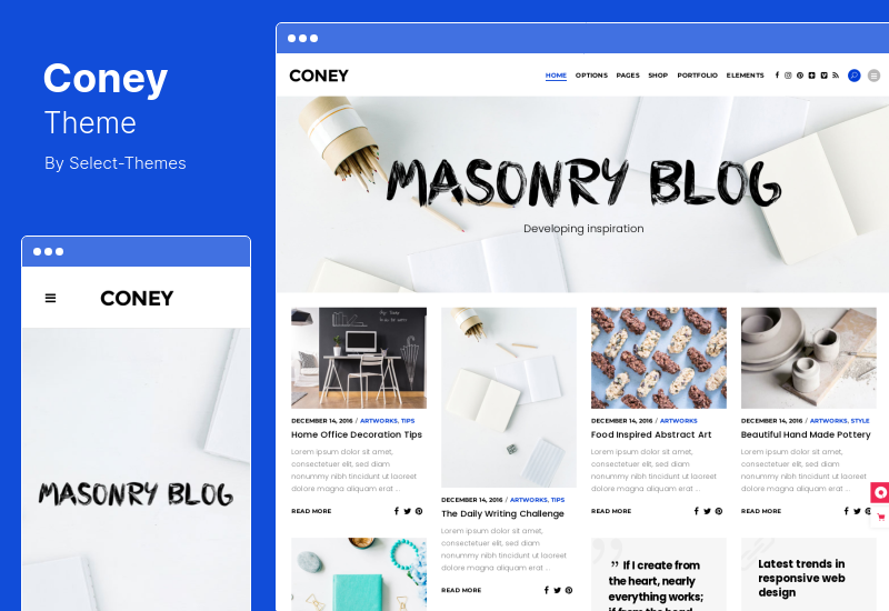 Tema Coney - Tema WordPress de blog