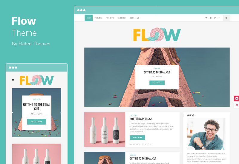 Tema Flow - Tema WordPress de Blog Criativo