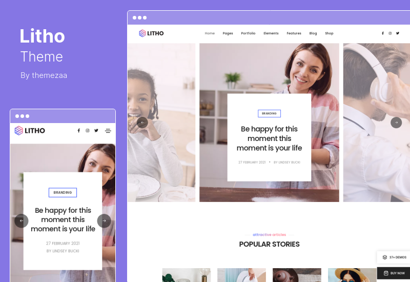 Tema Litho - Tema WordPress Multipurpose Elementor