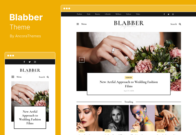 Tema Blabber - AllinOne Elementor Blog Notícias Revista Tema WordPress