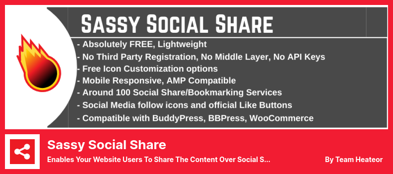 Sassy Social Share Eklentisi - Web Sitesi Kullanıcılarınızın İçeriği Sosyal Paylaşım ve Bookmarking Servisleri Üzerinden Paylaşmasını Sağlar