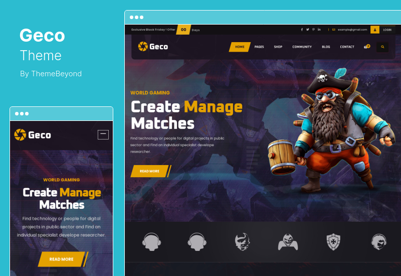 Geco Theme - Tema WordPress para jogos eSports bbpress