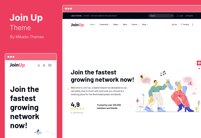 Tema Join Up - Tema WordPress da Comunidade BuddyPress