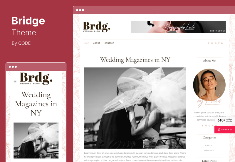 Tema Bridge - Tema WordPress Multiuso Criativo