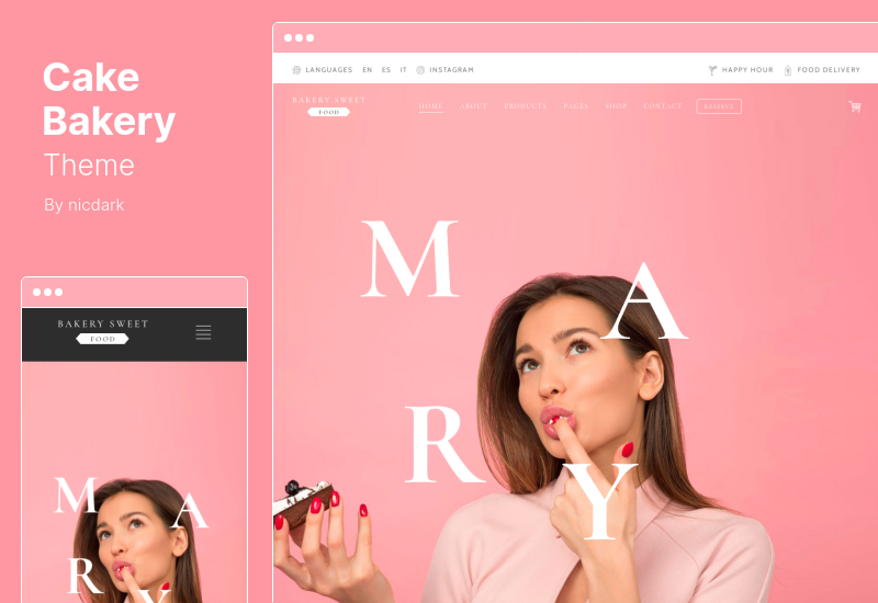 Cake Bakery Theme - Pastry WordPress 主題