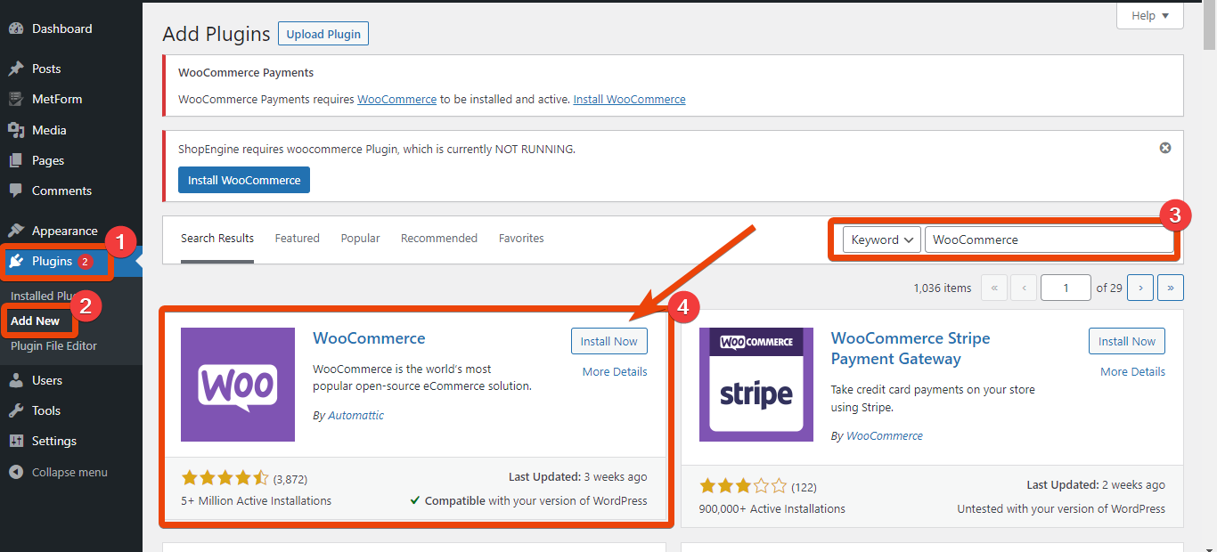 instalar WooCommerce para migrar Shopify a WooCommerce