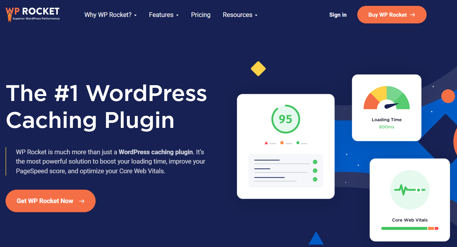 Plugin WP Rocket per la memorizzazione nella cache del sito.