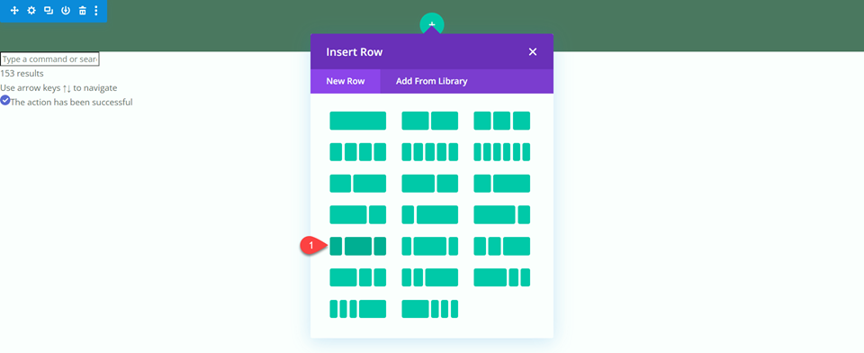 Divi Larghezza intera vs Modulo menu normale Riga di inserimento regolare