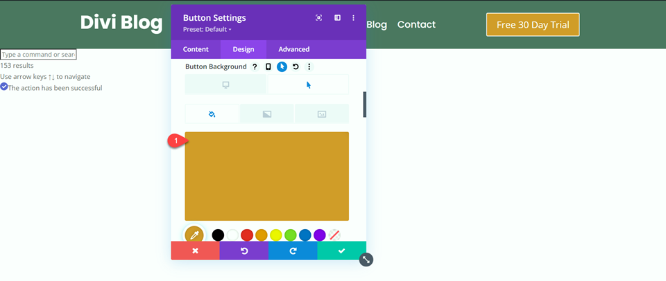 Divi Fullwidth vs Modulo menu normale Menu normale Sfondo al passaggio del mouse