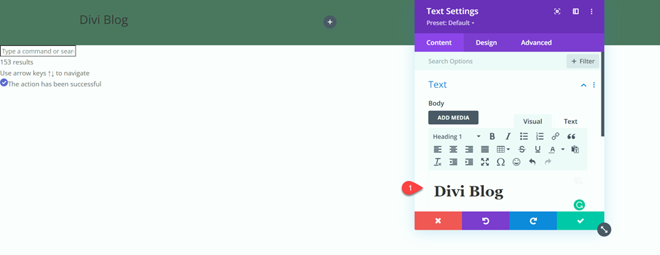 Divi Fullwidth vs Regular Menu Modulo Aggiungi testo regolare