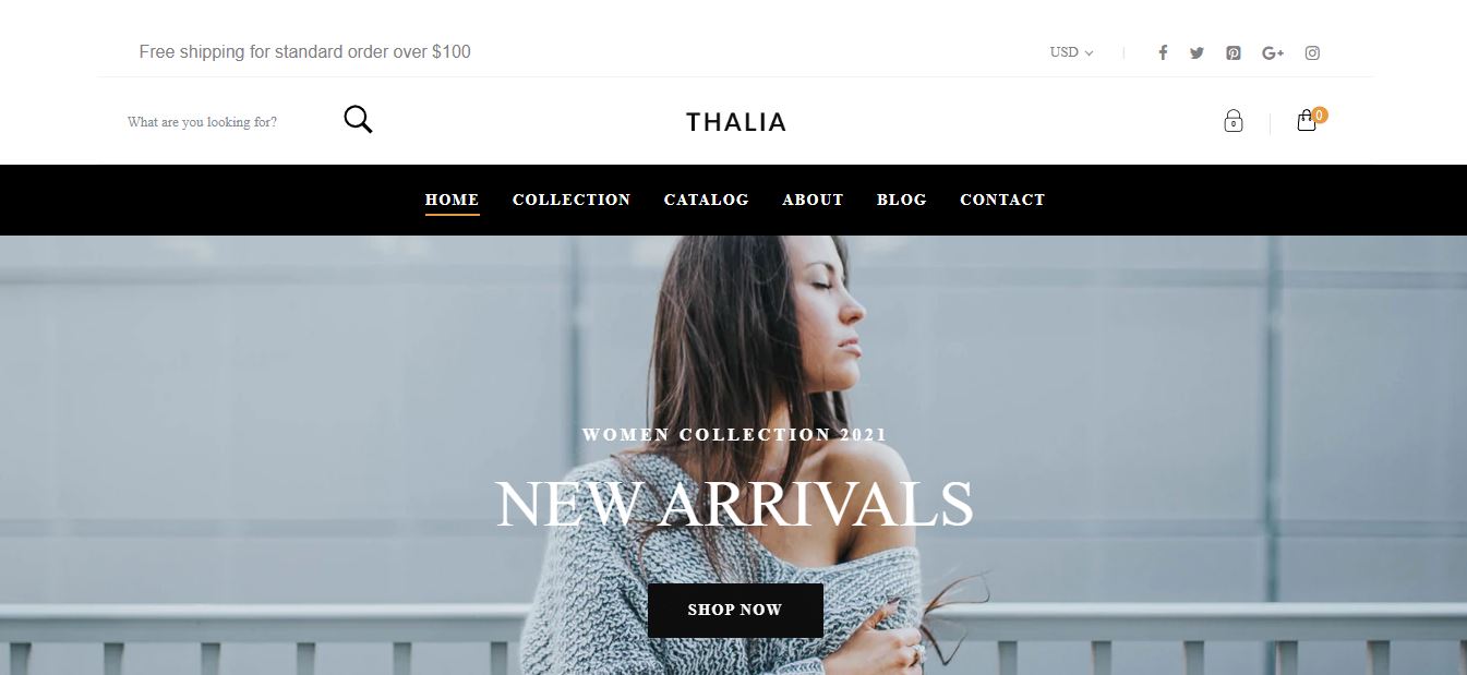 Descarga gratuita de temas de Shopify de Thalia